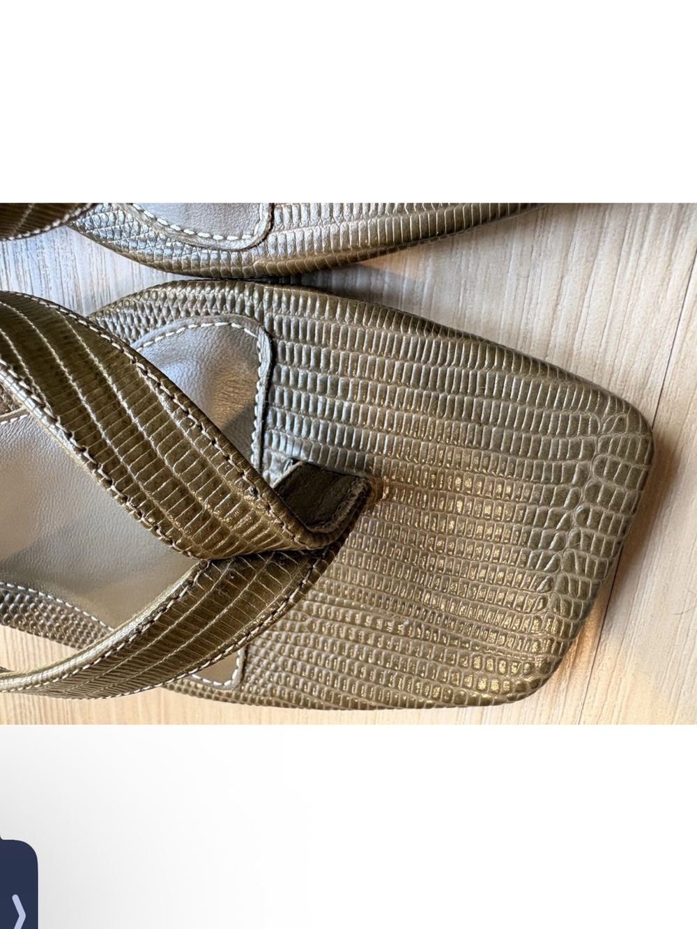 Toteme Textured Leather Thong Sandals - Picture 3 of 7